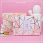 月饼盒63-80g 创意粉色少女心月饼礼盒 烫金礼物包装盒几何图形盒-淘宝网