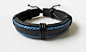 jewelry bracelet leather bracelet men bracelet made of hemp ropes and black leather bracelet cuff  SH-1403