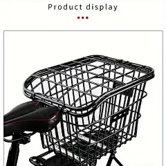 mountain bike basket durable foldable   with multiple sizes for 12 2 14 96 bike frames ideal for school bags helmets more   outdoor   gear foldable bike basket sturdy construction bike rack 0