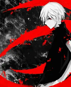 新一波东京食尸鬼金木研精美壁纸，高清无水印，简直帅到没朋友啊啊啊，画风简直帅哭了！