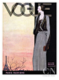 Vogue Cover - October 1930 Poster Print by Georges Lepape at the Condé Nast Collection