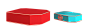c4d红绿色3D立体舞台台面圆台展台png (1)
