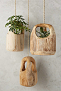 Teak Wood Hanging Planter