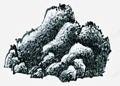 水墨山石 平面电商 创意素材