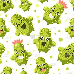 仙人掌,性格,四方连续纹样,可爱的,纺织品,壁纸,装饰物,沙漠,植物,花