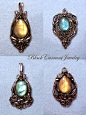 Four Labradorite Pendants by ~blackcurrantjewelry on deviantART #复古饰品# #珠宝首饰#