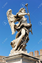 在聖天使在羅馬城堡貝爾尼尼天使 免版權照片，圖片，畫像及圖片庫. Image 10780751.