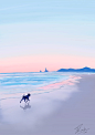 beach Oil Painting sunset