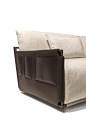 Sectional fabric sofa ADAM | Sofa with chaise longue by Giorgetti