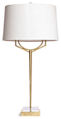 Triton Contemporary Elegant Brass Lucite Table Lamp - modern - table lamps - Kathy Kuo Home