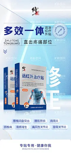 医美产品海报  - 源文件下载【酷图网】海报,产品,止痛贴,骨病,痛风,风湿,膝关节,保健品,