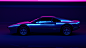 Neon Lighting Studio : 1985 Ferrari 288 GTO and Mercedes Vision GT in a Neon light studio eighties style. Lighting, shading, texturing. Models from third party