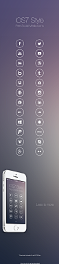 Free iOS7 Style Social Media Icons on Behance https://www.behance.net/gallery/12469227/Free-iOS7-Style-Social-Media-Icons