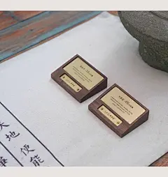 黑胡桃木黄铜高档台签价签标价牌摆台精油首饰化妆品茶叶水果价格展示牌描述牌博物馆古玩产品介绍牌铭牌定制-tmall.com天猫