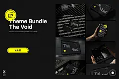 12x Dark Branding Mockup Bundle⎪12套名片海报手机电脑暗黑场景
