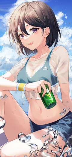 冬菇cara采集到二次元泳衣