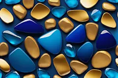 光泽宝石蓝色小石子石头宝石背景图图片