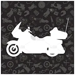 摩托车，背景图案和图标