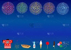 日本夏季节日背景材料与利润率