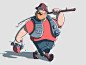 Fisherman fish fisherman character design fireart studio fireart illustration 2d character