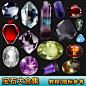 游戏美术界面资源道具参考宝石钻石红绿宝石图标ICON【EA0012】-淘宝网