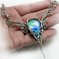 FALENTIEERH - silver and labradorite by LUNARIEEN#饰品##宝石#