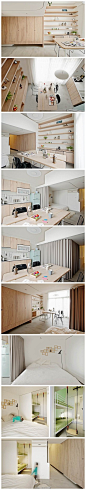 #我爱我家# 33平米要住一个四口之家，设计师刘冠汉巧妙利用空间，营造安稳舒适的居住空间！http://t.cn/RPQCvZd