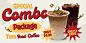 Yellow And Red Promo Iced Coffee Medium Banner