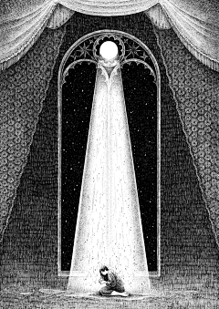 Esperanza°采集到黑白插画