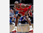 #Michael Jordan# MJ facing down the Golden State Warriors.（1440 x 1080）
上脚 Air Jordan 12 “Cherry”