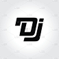 DJ符号设计，创造性的黑白字体处理