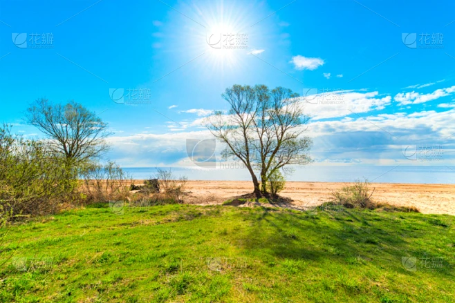 自然美,风景,日光,白昼,热,水平画幅,无人,早晨,草坪,夏天素材-花瓣网