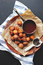 Ricotta Fritters with Chocolate Orange Sauce