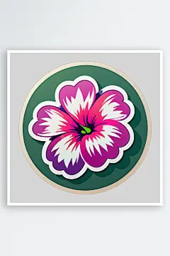 童趣牵牛花卡通插画-众图网