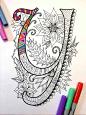 Letter Y Zentangle Inspired by the font Harrington von DJPenscript: