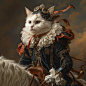 tukaka012_A_white_cat_wearing_black_knightly_attire_riding_a_ho_92f2b8d8-7e5d-4ae1-bca1-5a260e8424a6