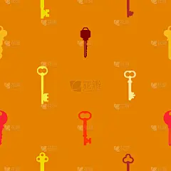 钥匙,四方连续纹样,形状,式样,安全的,安全,图像,矢量,分离着色,开锁