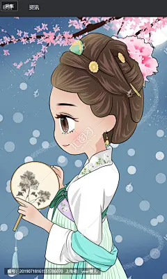 唯美古风插画汉服汉元素插图,美术绘画,其他设计,设计,汇图网www.huitu.com