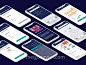 整套汽车租赁包车购车平台移动界面设计UI工具包 Rocky App UI Kit :  