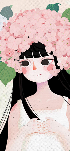 暖色调39采集到插画-人物头像