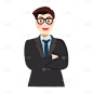 卡通感劳动节男士元素贴纸