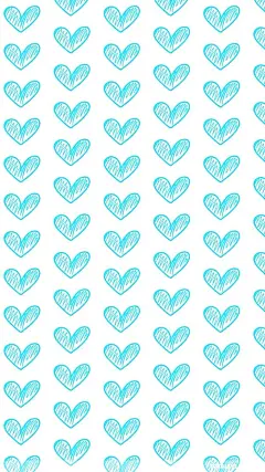 蓝色 小清新 爱心 平铺 LINE 换不完的背景手机壁纸..