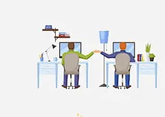 手绘卡通办公室人物 元素 免抠png 设计图片 免费下载 页面网页 平面电商 创意素材