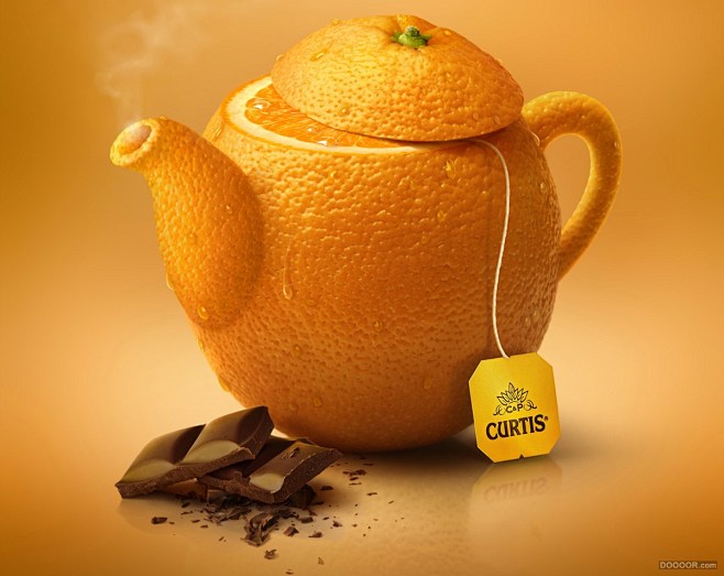 真正美味水果茶系列创意海报设计-Catz...