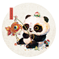 【中国民俗熊猫】财源“滚滚”来！熊猫滚滚是全世界都为之倾倒的萌物，我将憨态可掬的大熊猫与中国的传统民俗相结合，希望借助这位“最萌外交官”架起爱与和平的桥梁，让世界看到中国悠久灿烂的民俗文化。