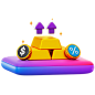 黄金投资 3D 图标