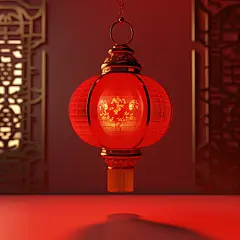 新年喜庆灯笼素材图片复古灯笼中国风灯笼