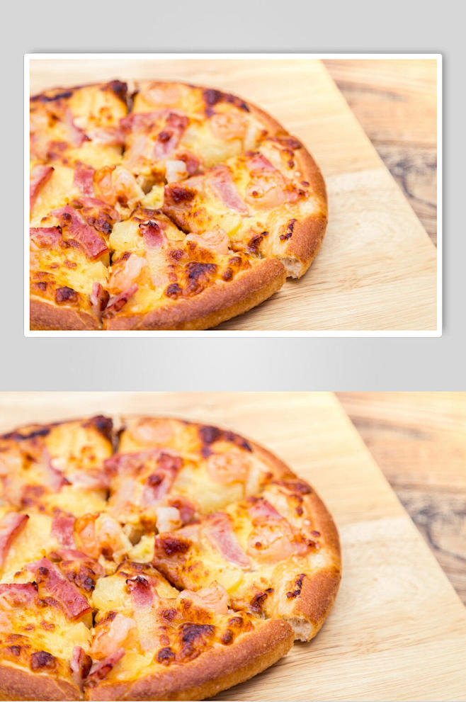 新鲜美味披萨食品摄影图片