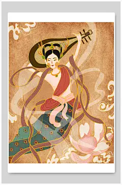 飞天敦煌插画-众图网