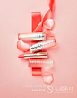 时尚珊瑚色化妆品护肤品彩美妆口红宣传海报psd设计素材模板2308-淘宝网